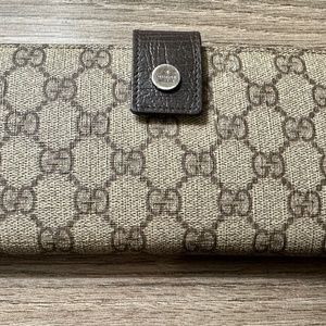 Vintage Gucci Long Wallet - GG Supreme Brown